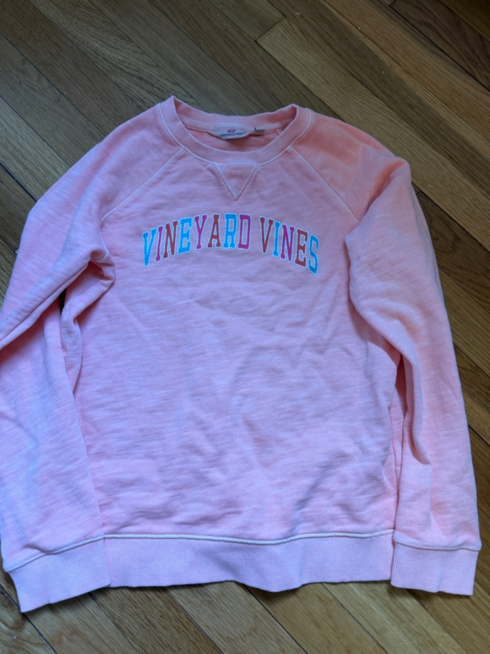 Vineyard Vines Pastel Pink Logo Crewneck Sweatshirt